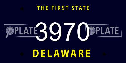 3970 Delaware License Plate