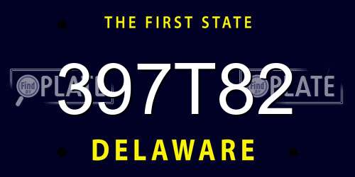 397T82 Delaware License Plate