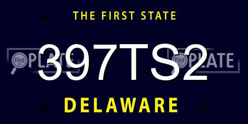 397TS2 Delaware License Plate