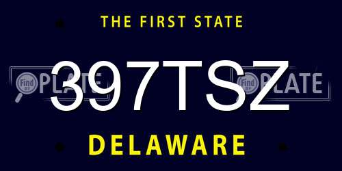 397TSZ Delaware License Plate