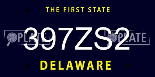 397ZS2 Delaware License Plate