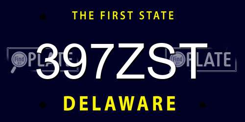 397ZST Delaware License Plate