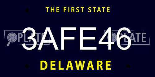 3AFE46 Delaware License Plate