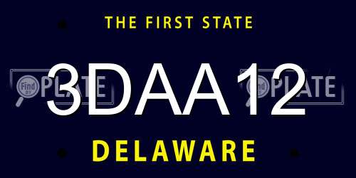 3DAA12 Delaware License Plate