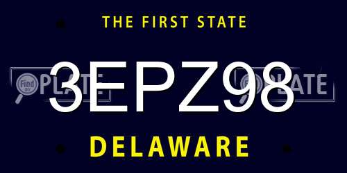 3EPZ98 Delaware License Plate