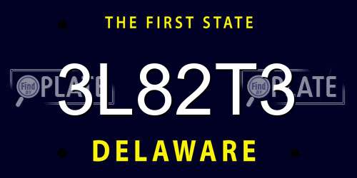 3L82T3 Delaware License Plate