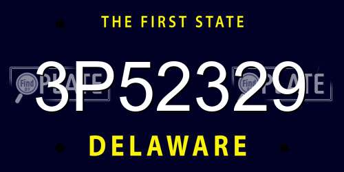 3P52329 Delaware License Plate