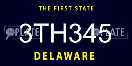 3TH345 Delaware License Plate