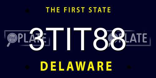 3TIT88 Delaware License Plate