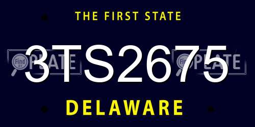 3TS2675 Delaware License Plate