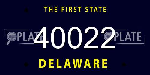 40022 Delaware License Plate