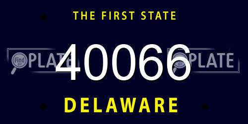 40066 Delaware License Plate