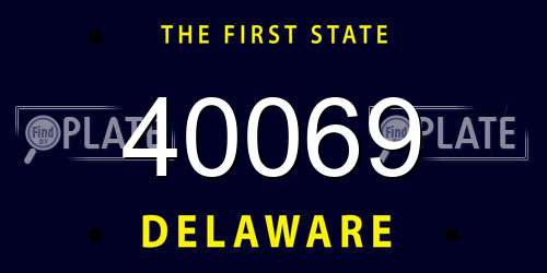 40069 Delaware License Plate