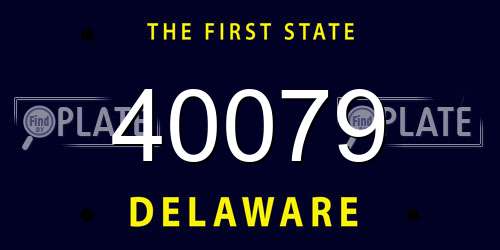 40079 Delaware License Plate