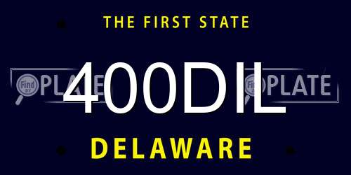 400DIL Delaware License Plate