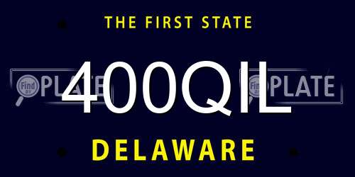 400QIL Delaware License Plate