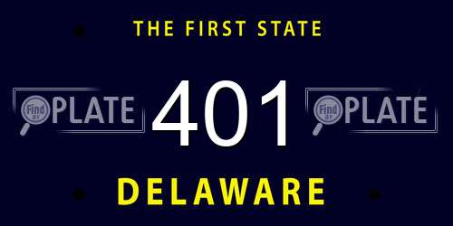 401 Delaware License Plate