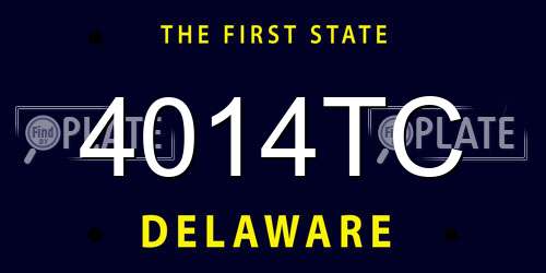 4014TC Delaware License Plate