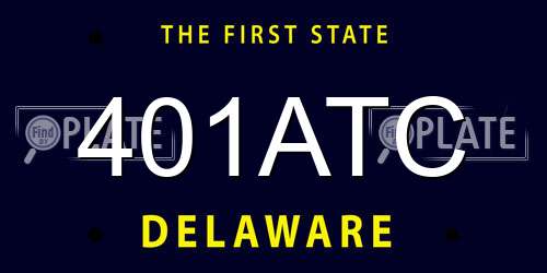 401ATC Delaware License Plate