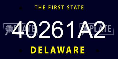 40261A2 Delaware License Plate