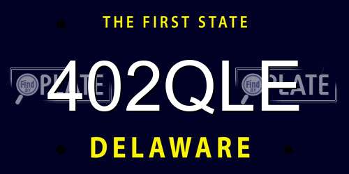 402QLE Delaware License Plate