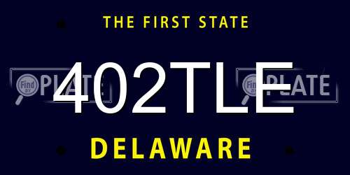 402TLE Delaware License Plate