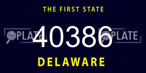 40386 Delaware License Plate
