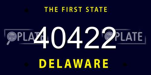 40422 Delaware License Plate