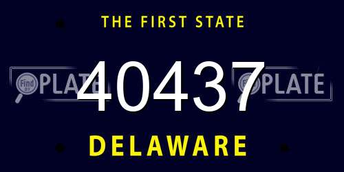 40437 Delaware License Plate