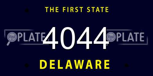 4044 Delaware License Plate