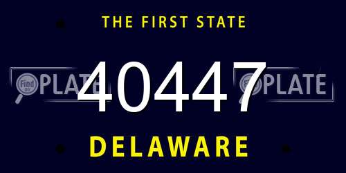 40447 Delaware License Plate