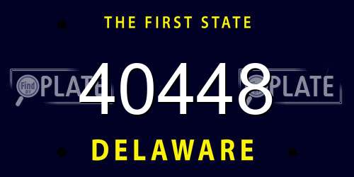 40448 Delaware License Plate