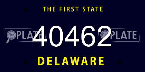 40462 Delaware License Plate