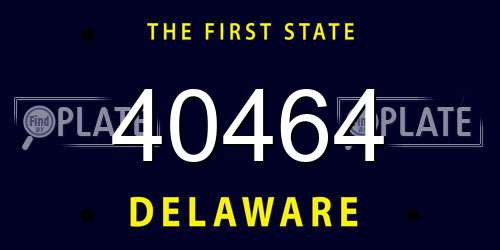 40464 Delaware License Plate
