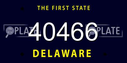 40466 Delaware License Plate