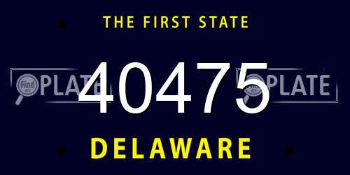 40475 Delaware License Plate