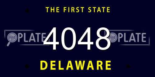 4048 Delaware License Plate