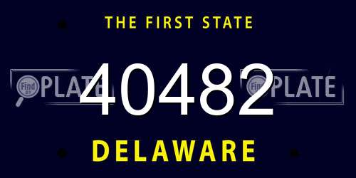 40482 Delaware License Plate