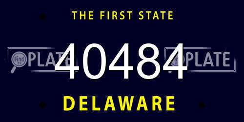 40484 Delaware License Plate