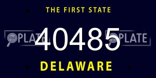 40485 Delaware License Plate