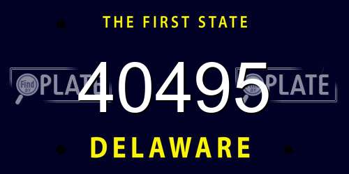 40495 Delaware License Plate
