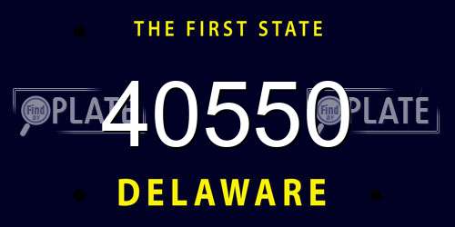 40550 Delaware License Plate