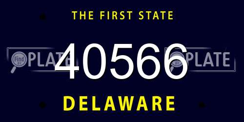 40566 Delaware License Plate