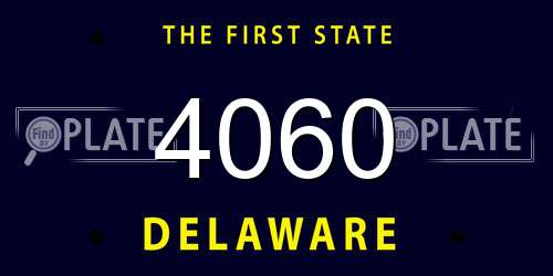 4060 Delaware License Plate
