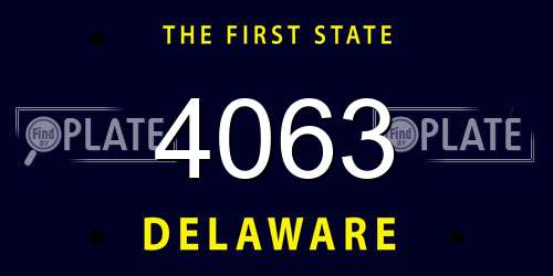 4063 Delaware License Plate