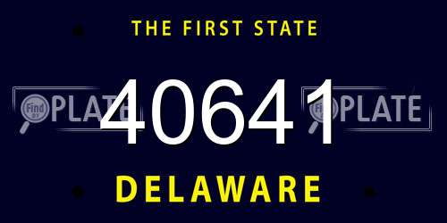 40641 Delaware License Plate