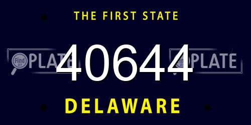 40644 Delaware License Plate