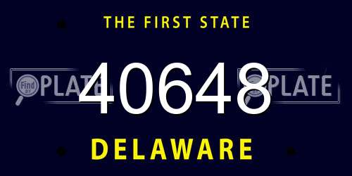 40648 Delaware License Plate