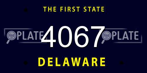 4067 Delaware License Plate