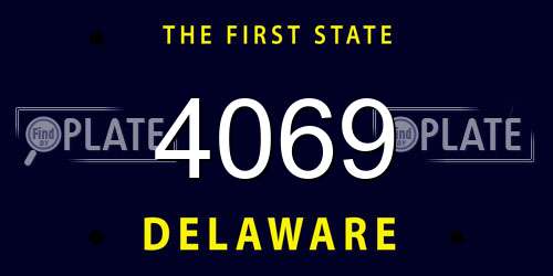 4069 Delaware License Plate